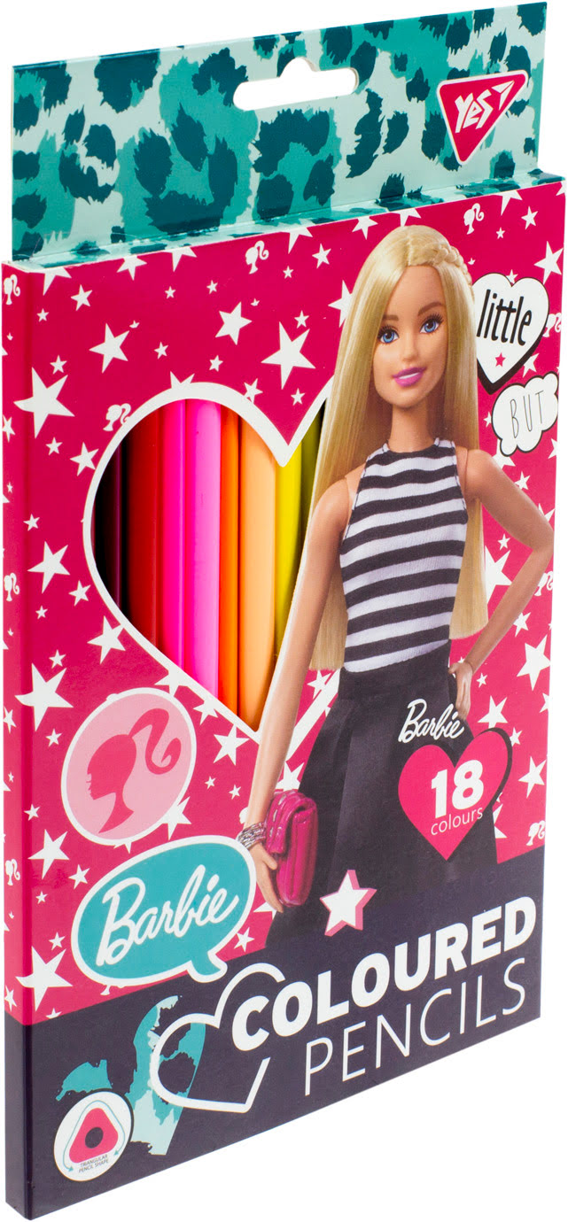 Олівці кольорові 18 кольорів Barbie 290600