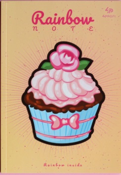 Блокнот A5 48 аркушів Artbook Rainbow peach Cake 901227