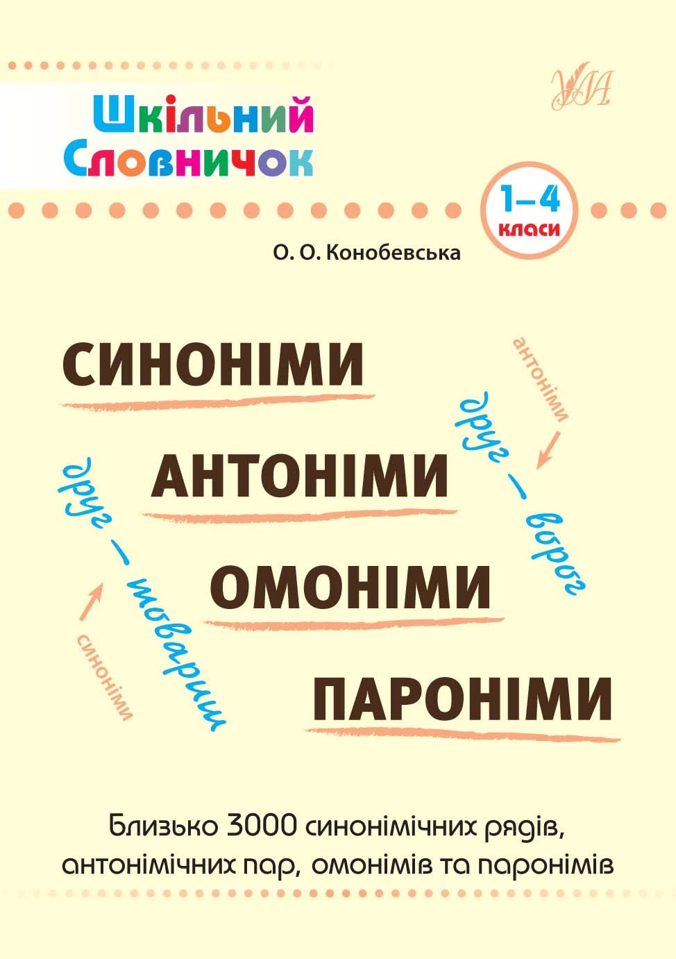 Книга Школьный словарик. Синонимы, антонимы, омонимы, паронимы 1-4 класс A5 мягкая обложка 1848