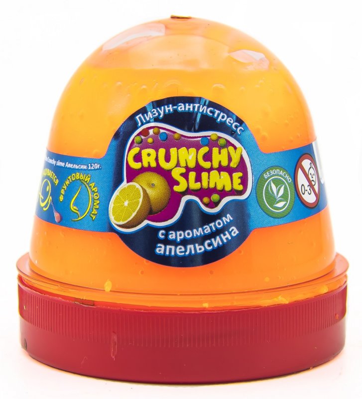 Лизун-антистрес «Mr.Boo» Crunchy slime Апельсин 120гр