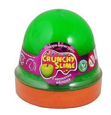 Лизун-антистрес Mr. Boo Crunchy slime Яблуко 120 гр 80088