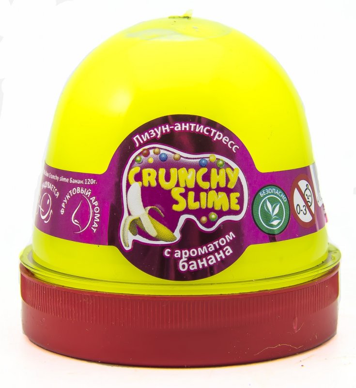 Лизун-антистрес Mr. Boo Crunchy slime Банан 120 гр 80089