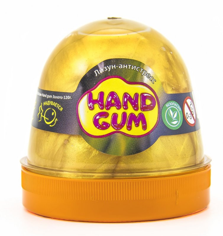 Лизун-антистрес Mr. Boo Hand gum золото 120 гр 80102