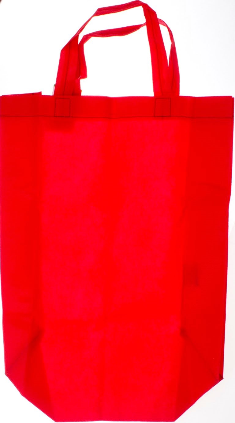 Сумка зі складним боком (спанбонд) 35×45 см, червона 37042