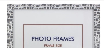 Фоторамка DL 10×15 Крокодил білі прожилки, срібло