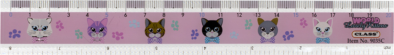 Лінійка пластикова 20 см Lovely Kitties
