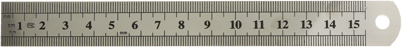Лінійка металева 15см (0,3S)