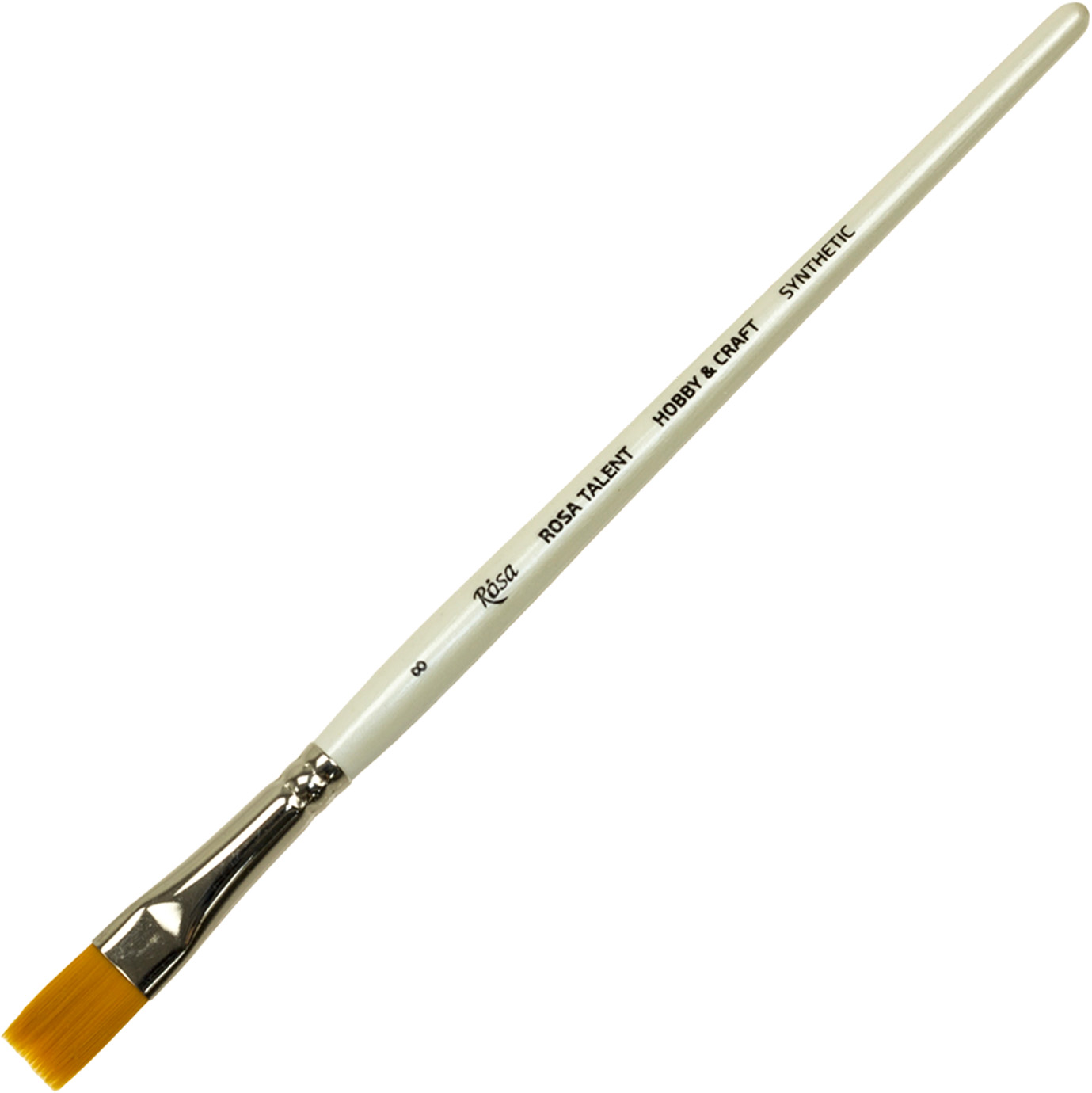 Пензлик художній Rosa Talent Hobby&Craft синтетика плоский, 8, к. р. 8129