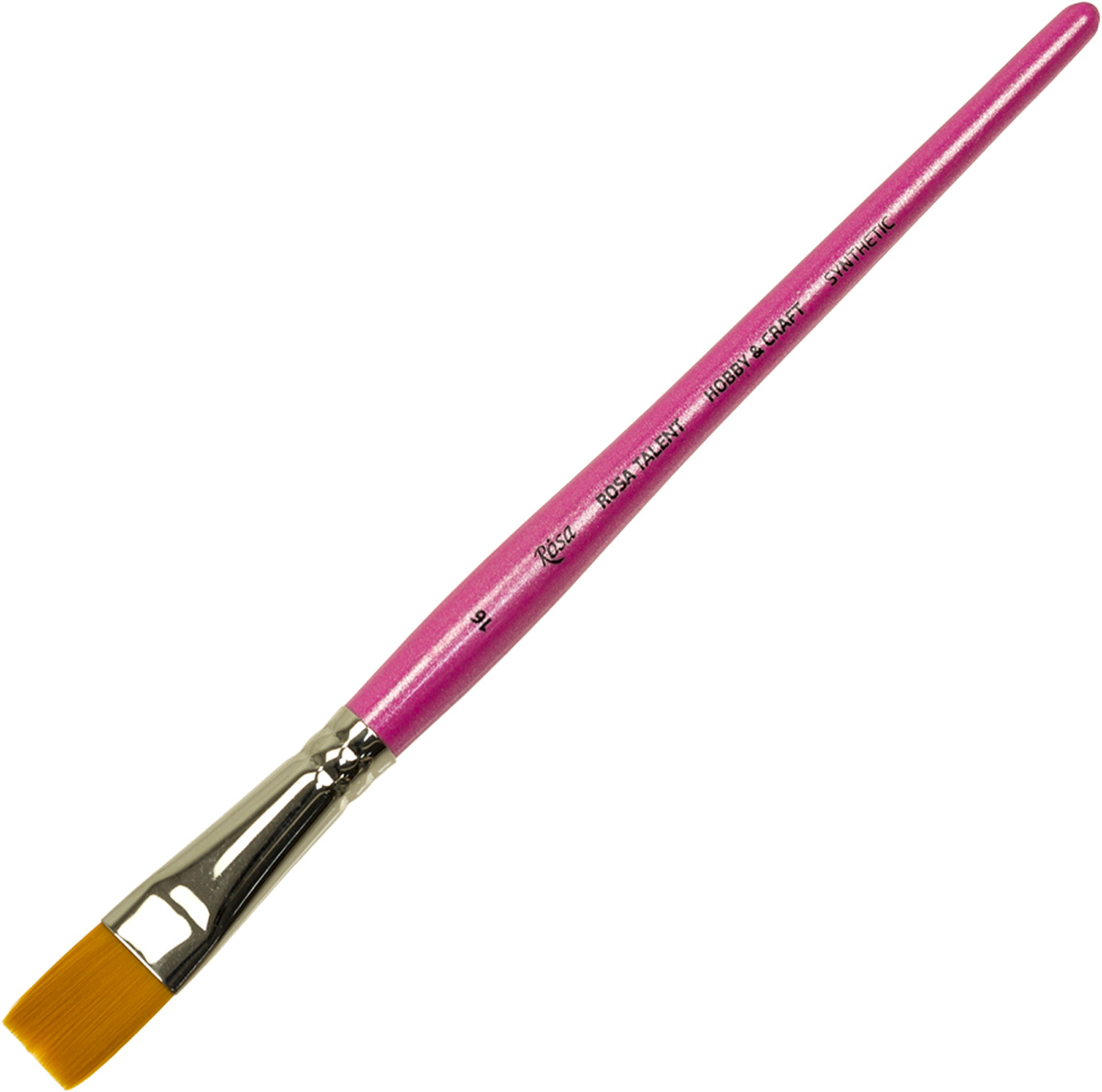 Пензлик художній Rosa Talent Hobby&Craft синтетика плоский, 16, к. р. 8143