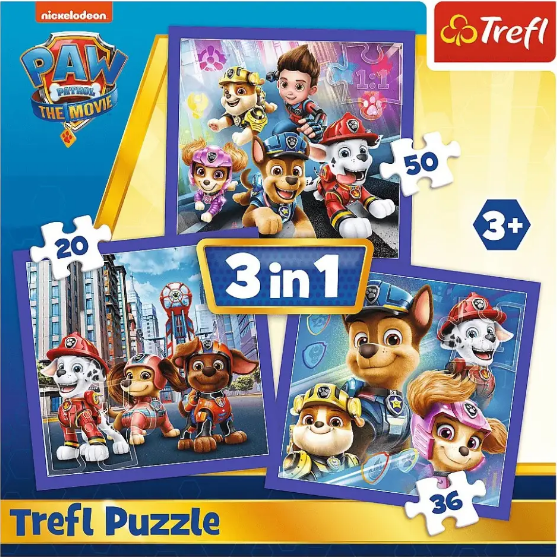 Пазли 3в1 Готові до порятунку. Nickelodeon: Щенячий патруль