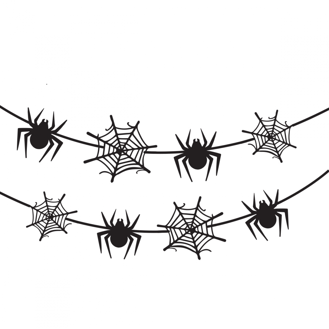 Гірлянда картонна Spider Webs 3 м, 13 фігурок