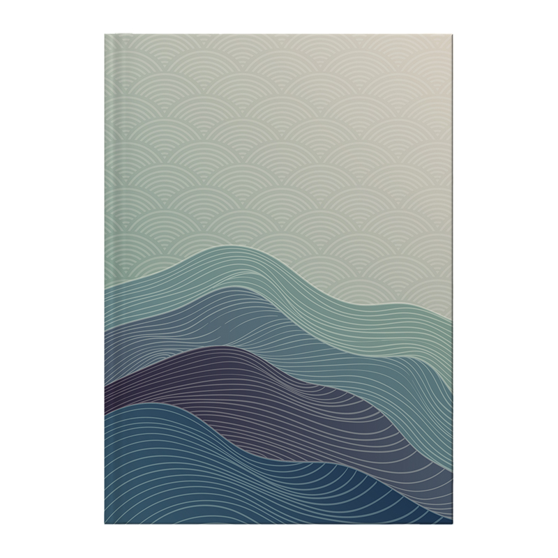 Книга-канцелярська A4 96 аркушів клітинка Waves зелена