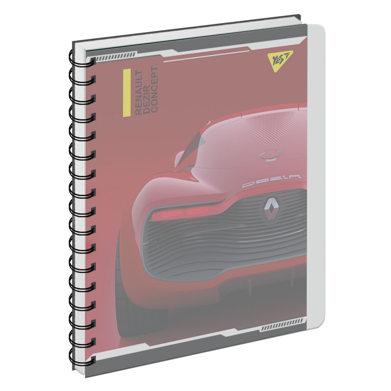 Блокнот на пружині A5 144 аркуші клітинка пластикова обкладинка Renault