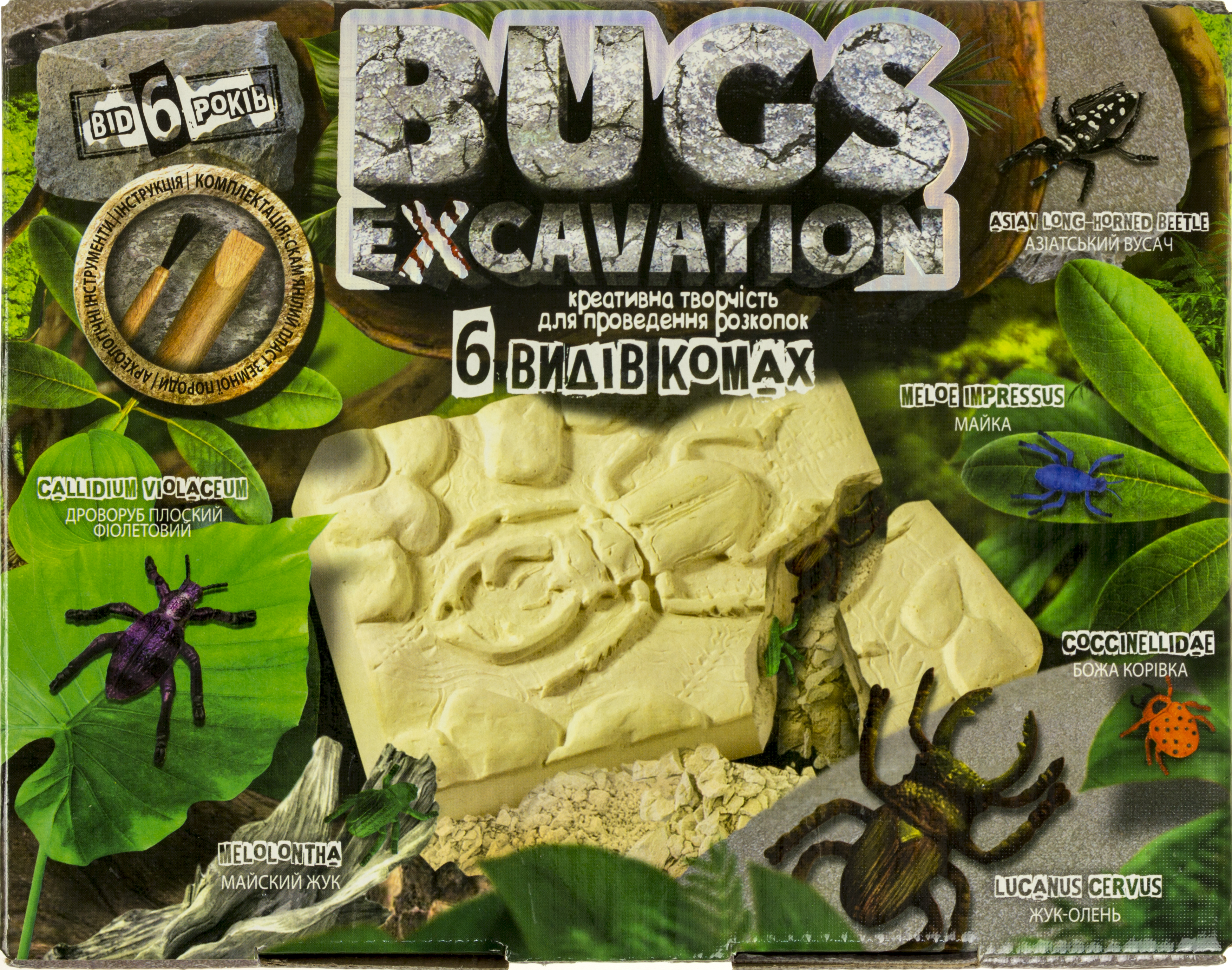 Набір для проведення розкопок DankoToys Bugs excavation жуки українською, 06U