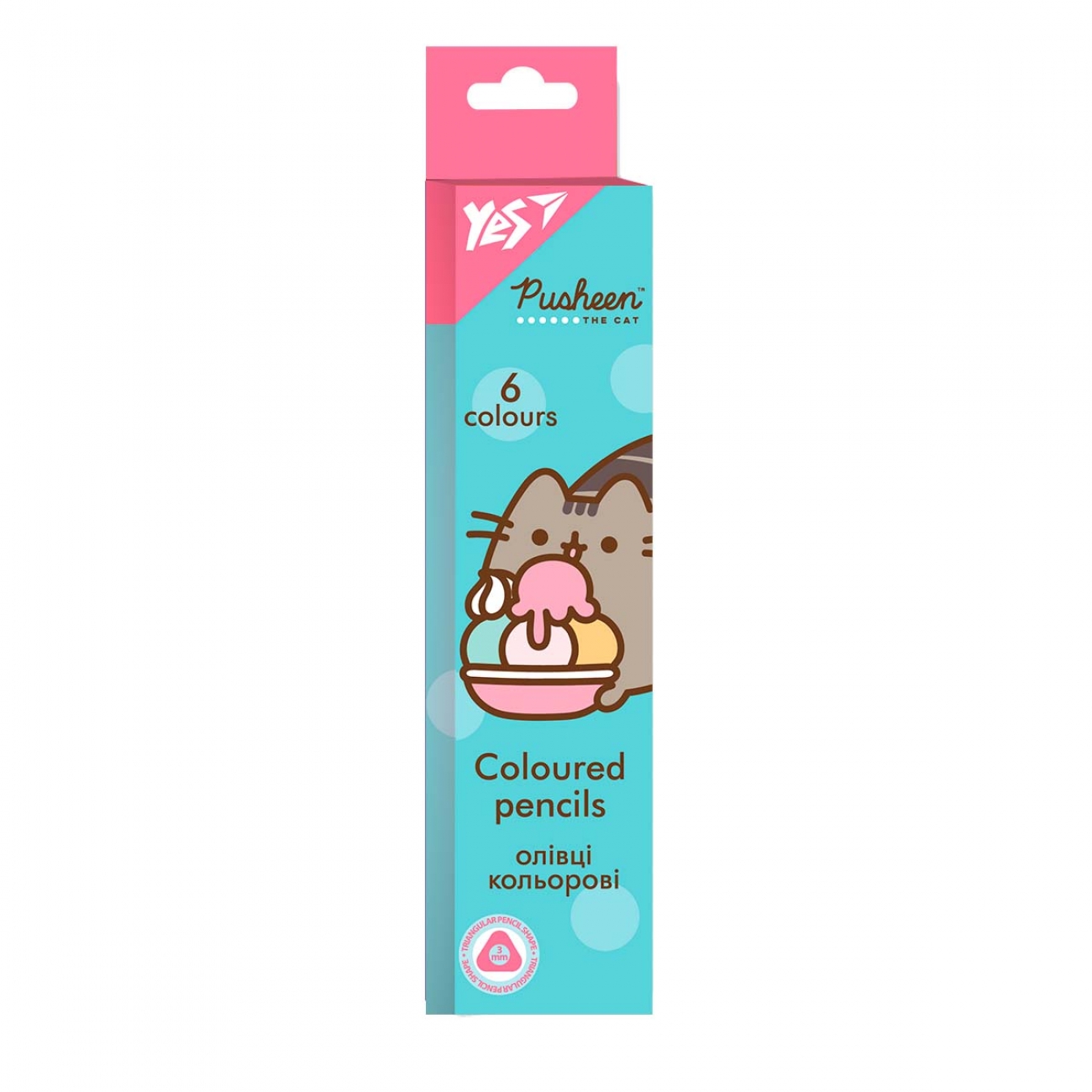 Олівці кольорові 6 кольорів Pusheen
