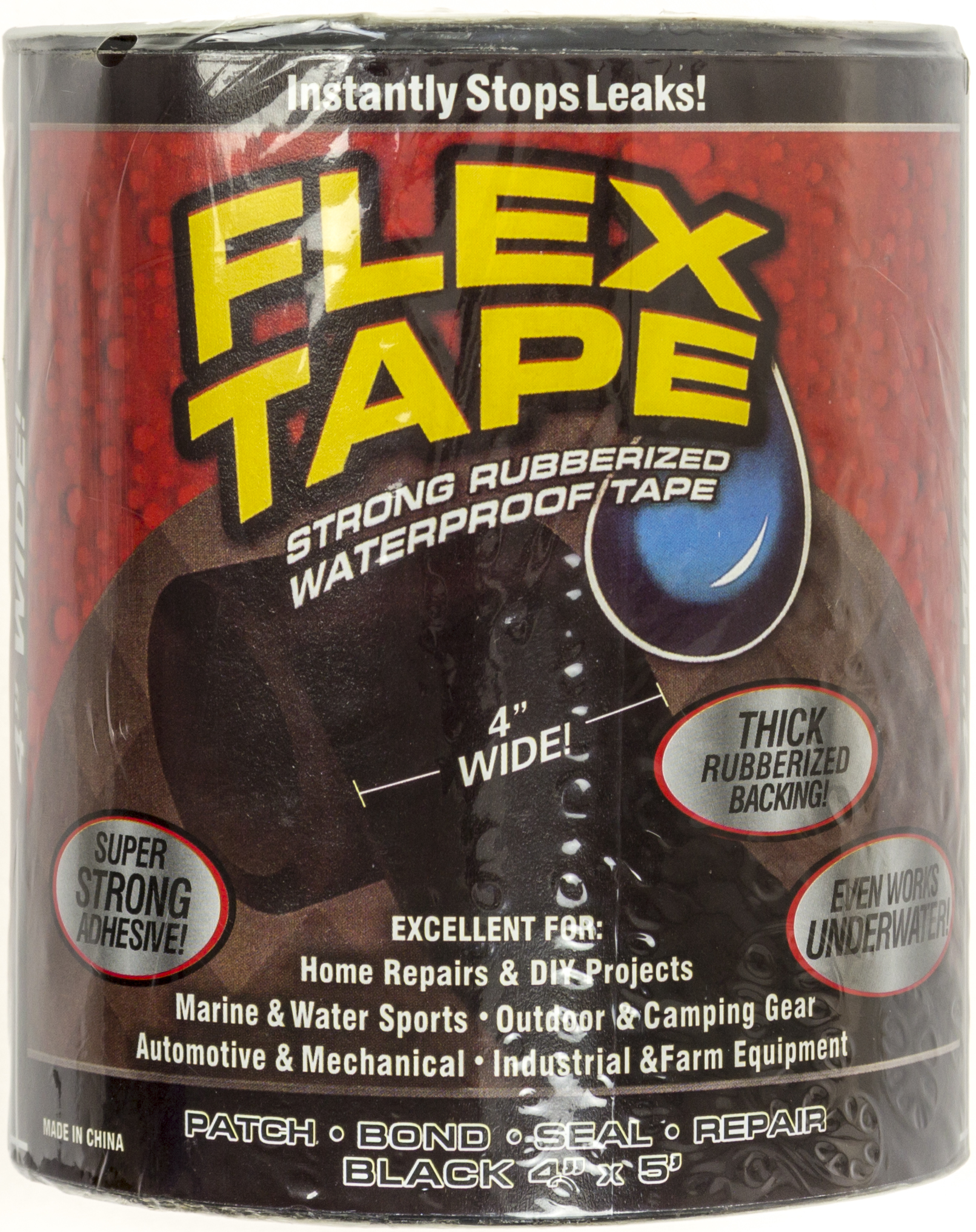 Стрічка клейка водонепроникна Flex Tape 100 ммх1,5 м чорна Breidon