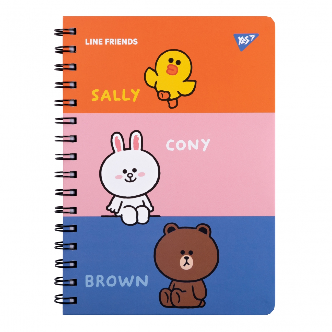 Блокнот пруж. А5 80 аркушів «Line Friends» з гумкою