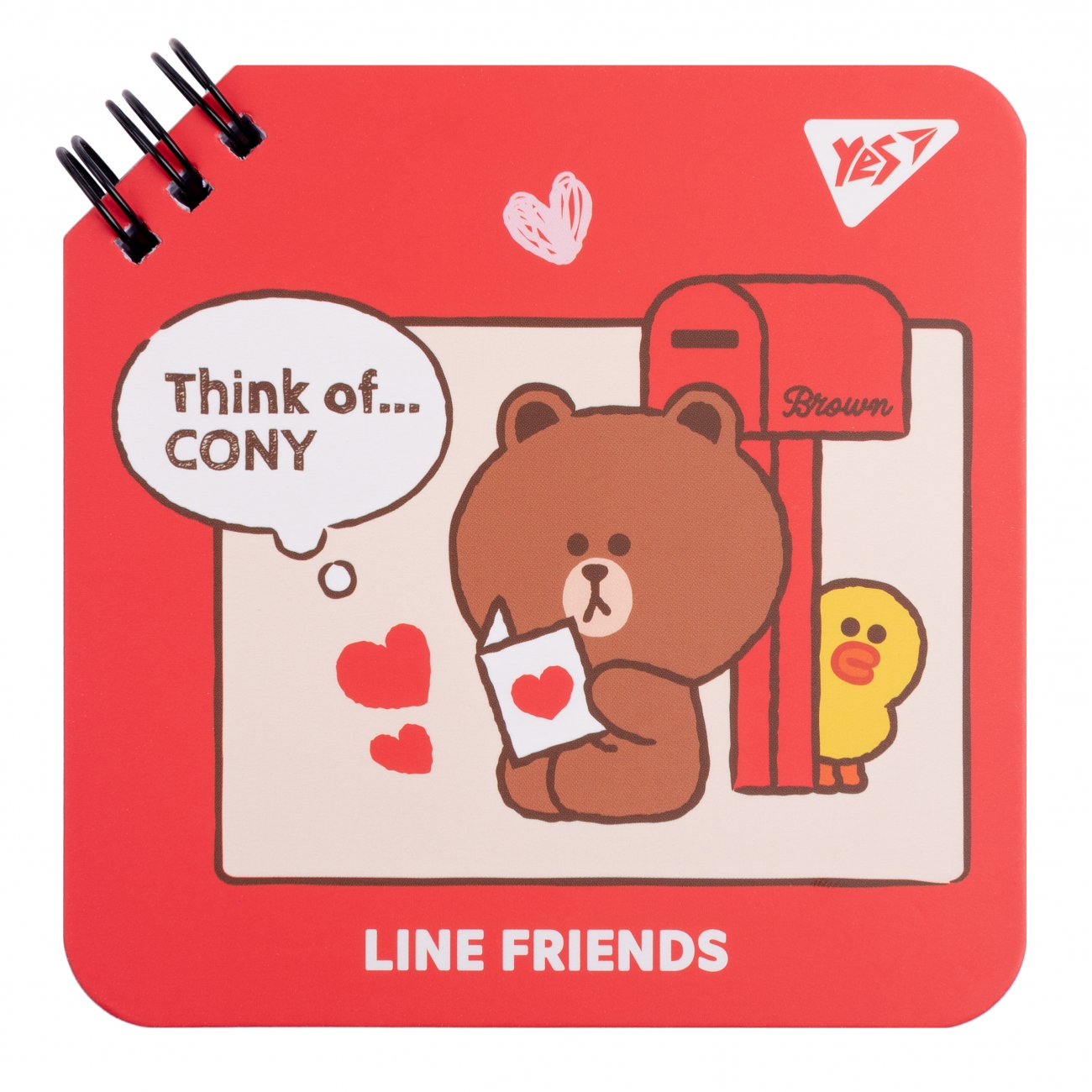Блокнот пруж. В6 80 аркушів б/лінія «Line Friends» Think of Cony