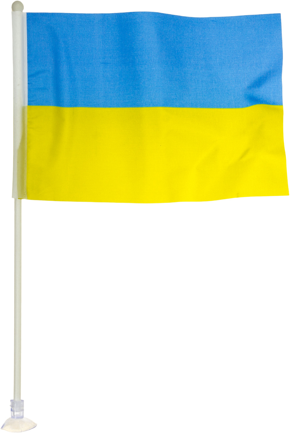 Прапор Україна з паличкою на присосці 14×21 см /780010