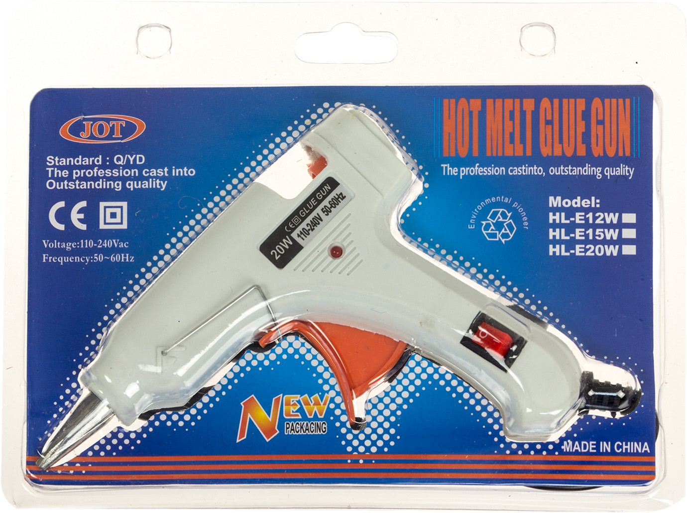 Пістолет для клейових стрижнів Glue gun 20W d-7 мм, 3 кольори