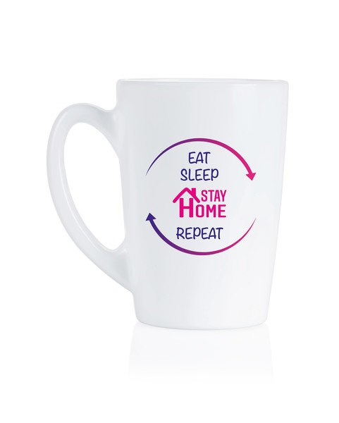 Чашка склокерам. 320мл «Luminarc.New morning stay home»