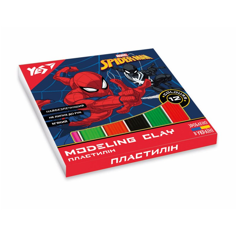 Пластилін Marvel.Spidermen 12 кольорів 240гр