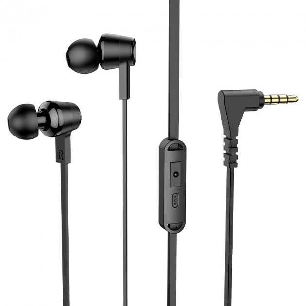 Навушники вакуумні M86 black+мікрофон