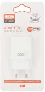 Зарядний пристрій XO 1USB+lighting 2.4A white