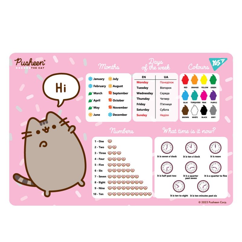 Підкладка для столу англ.Pusheen