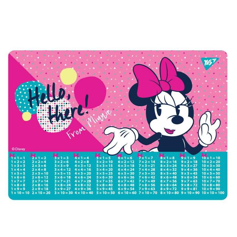 Підкладка для столу табл. множ.Minnie Mouse