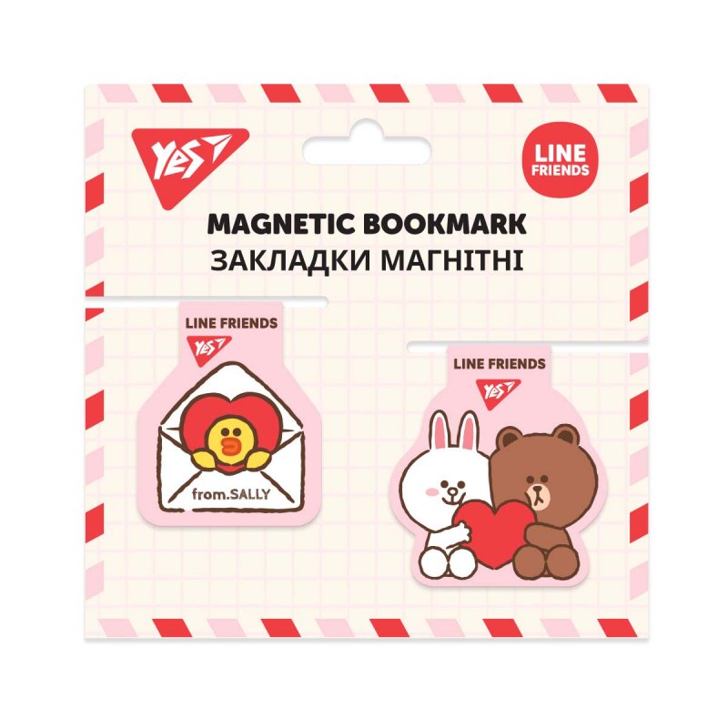 Закладка магнітна Line Friends 2 шт