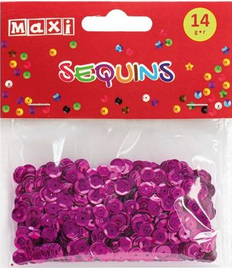Паєтки «Maxi» 14г, 6мм, рожеві