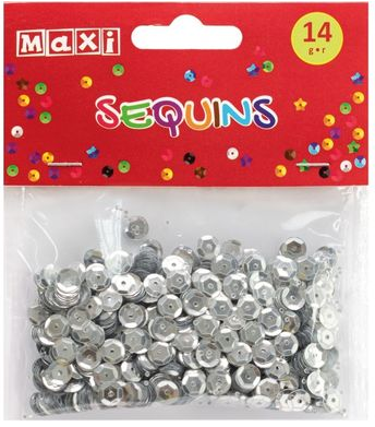 Паєтки «Maxi» 14г, 6мм, срібло