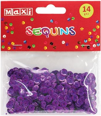 Паєтки «Maxi» 14г, 6мм, фіолетові
