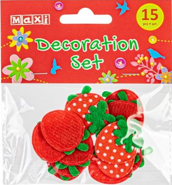 Набір для декорування «Maxi» Полунички 2,5×3,5см 15 шт