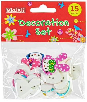 Набір для декорування «Maxi» Зайчики 2,5×3,5см 15 шт