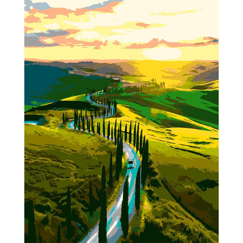 Картини по номерах «Тосканська дорога» 40×50см