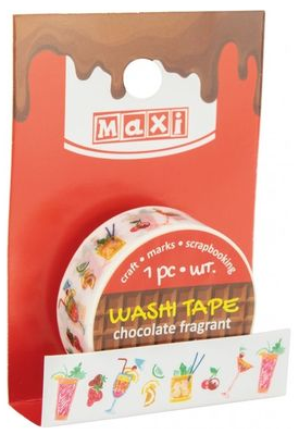 Стрічка декоративна «Maxi» з принтом 15ммх3м з ароматом шоколаду