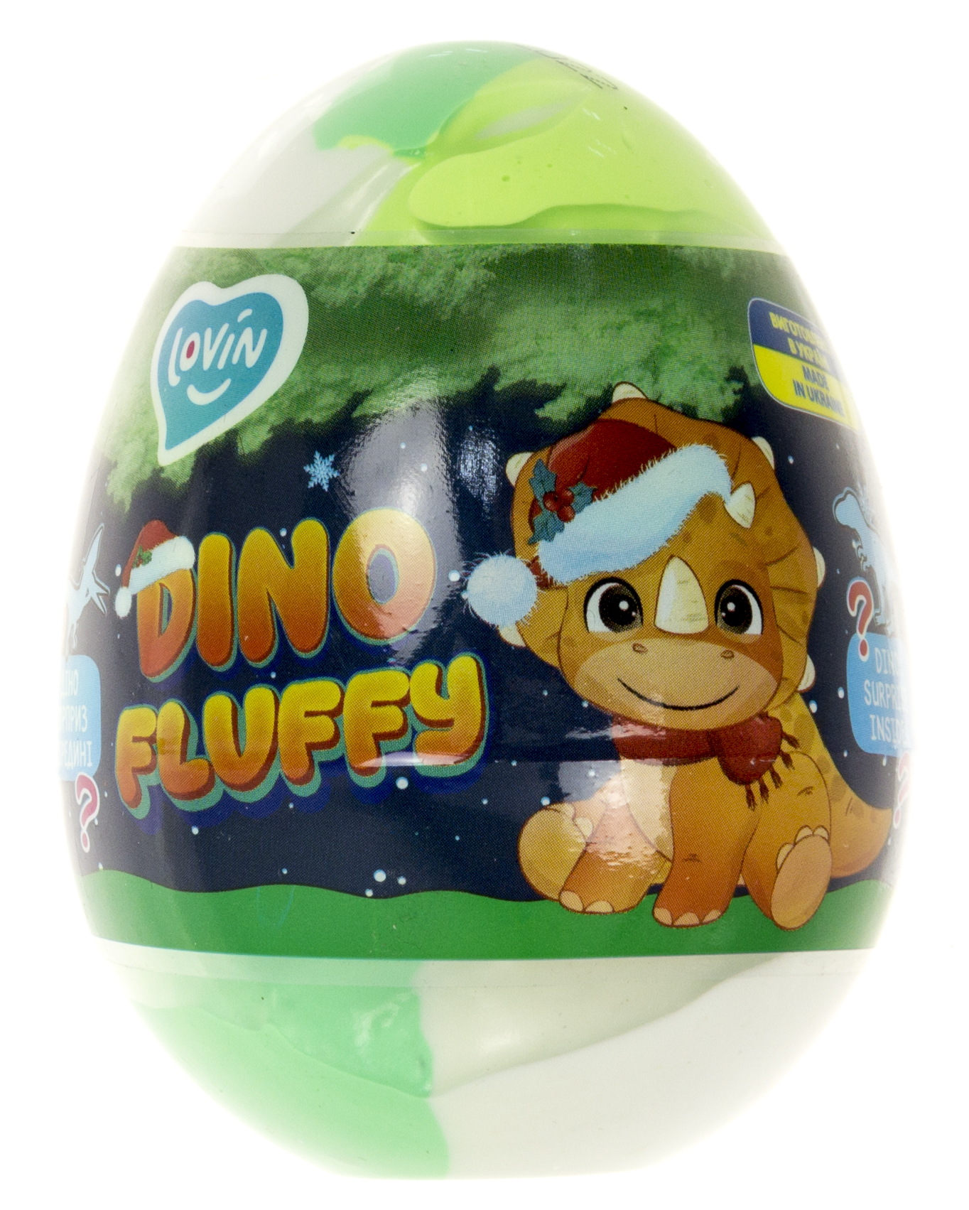 Іграшка-антистрес Fluffy Dino Winter 140мл