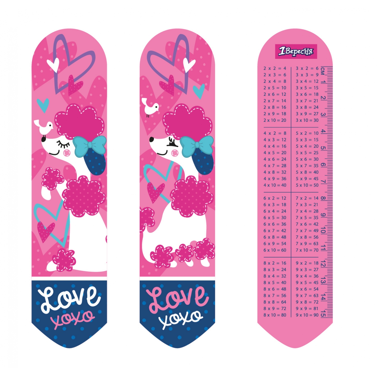 Закладка пластикова «1В» 2D Love XOXO