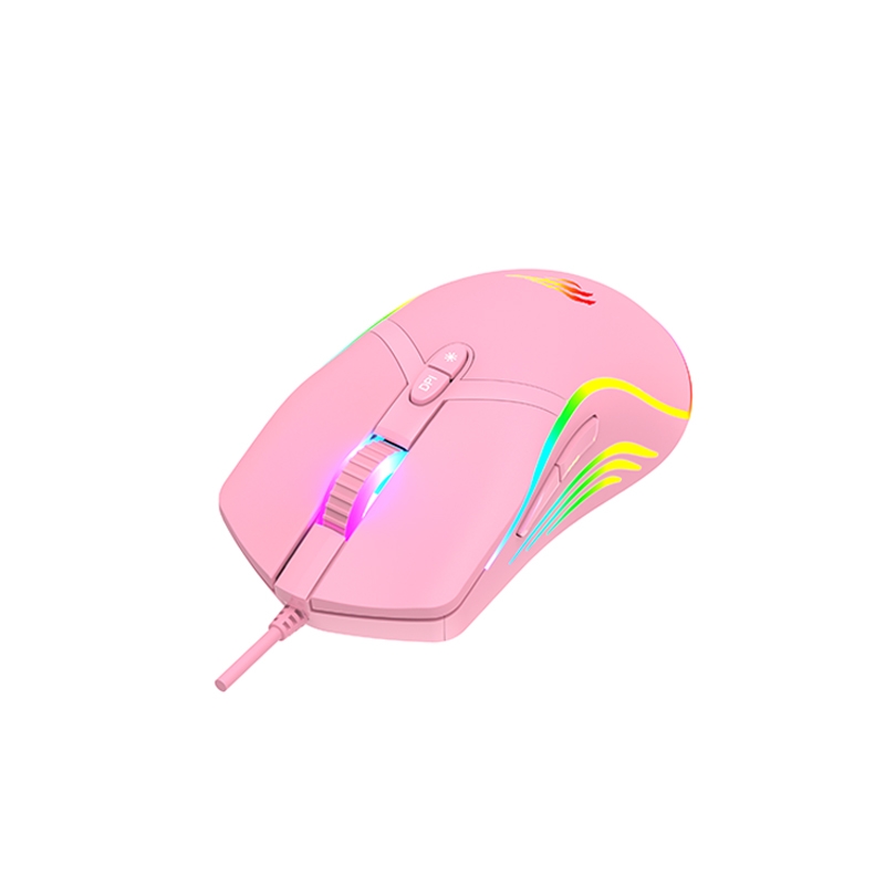 Мишка ігрова HV-MS1026 USB pink