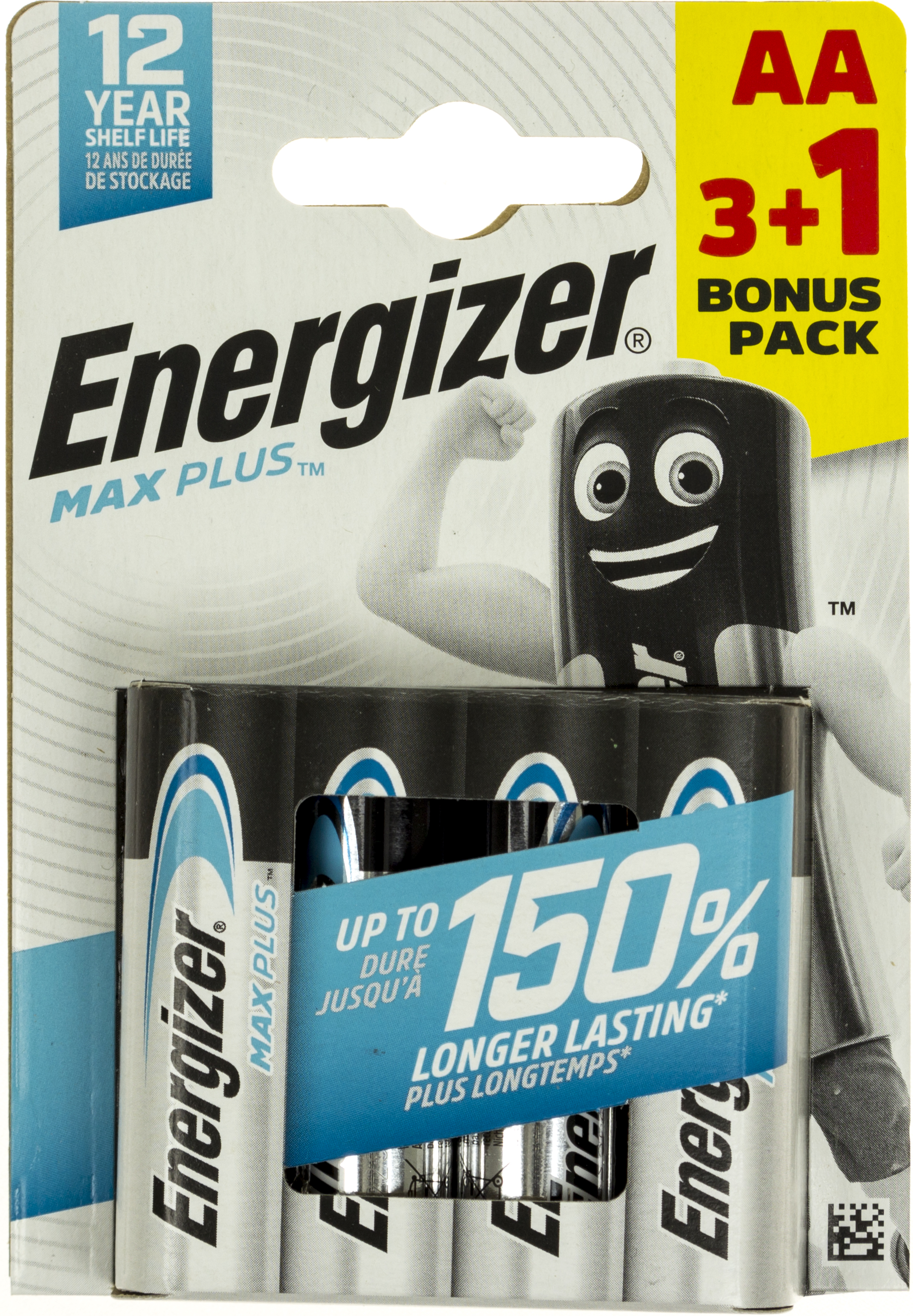 Батарейки Max Plus LR-06/блістер 3+1 шт