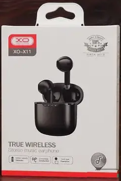 Навушники вставні XO X11 AirPods TWS V5.0 BT сенсорні black+мікрофон