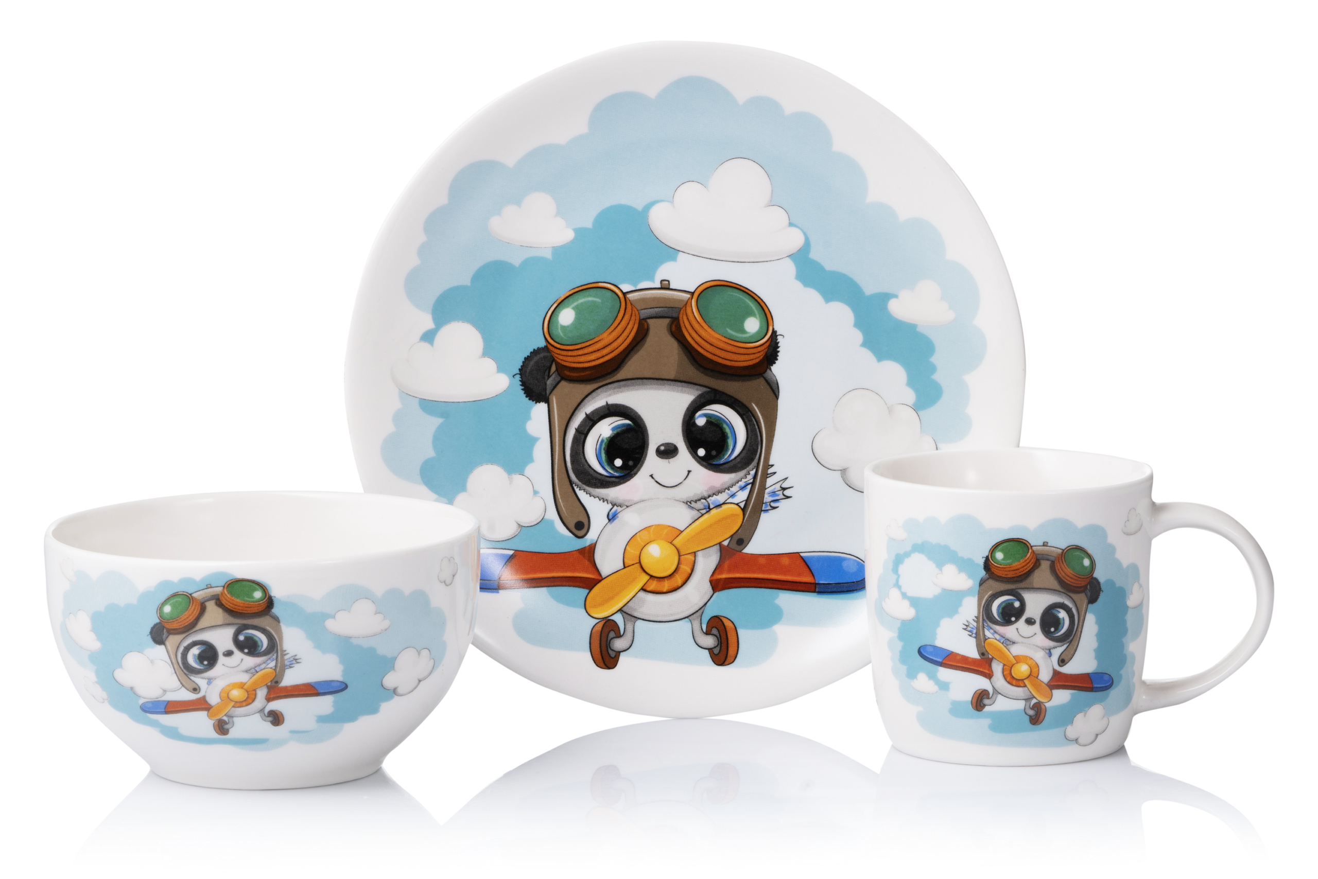 Сервіз дитячий 3 предмети «Ardesto Panda pilot»