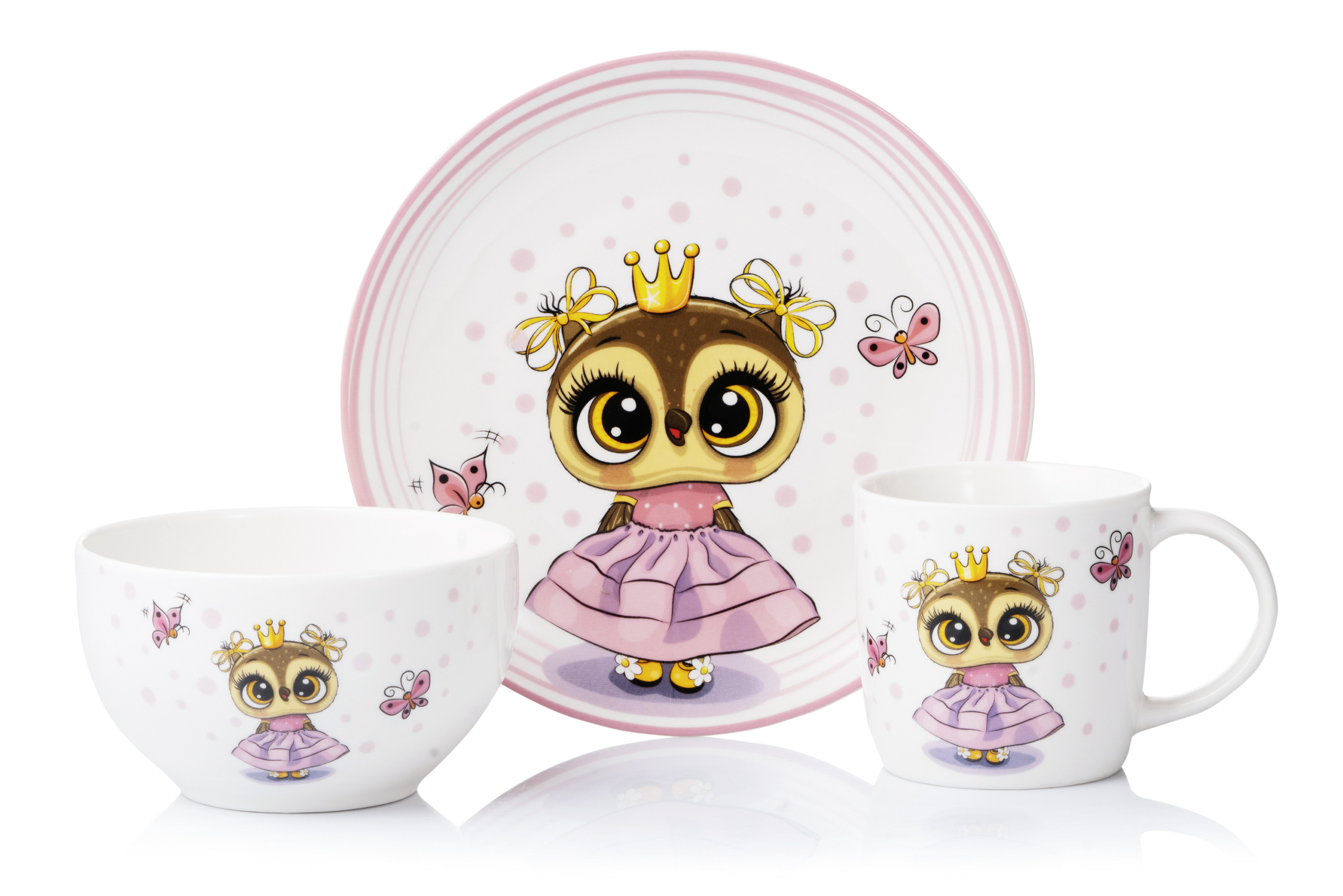 Сервіз дитячий 3 предмети «Ardesto Princess owl»