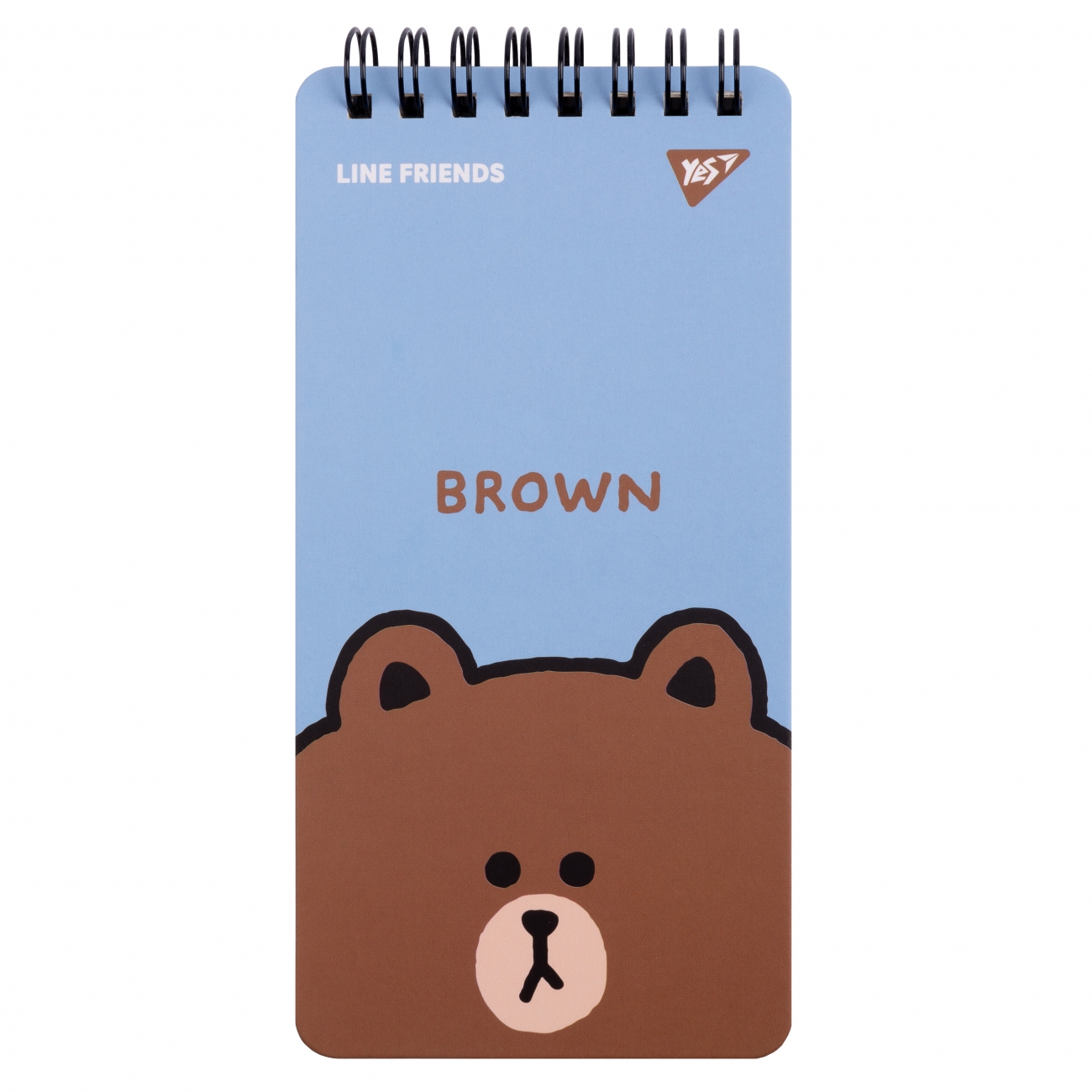 Блокнот пруж. верх. подв. А6 60 аркушів лінія «Line Friends» Brown