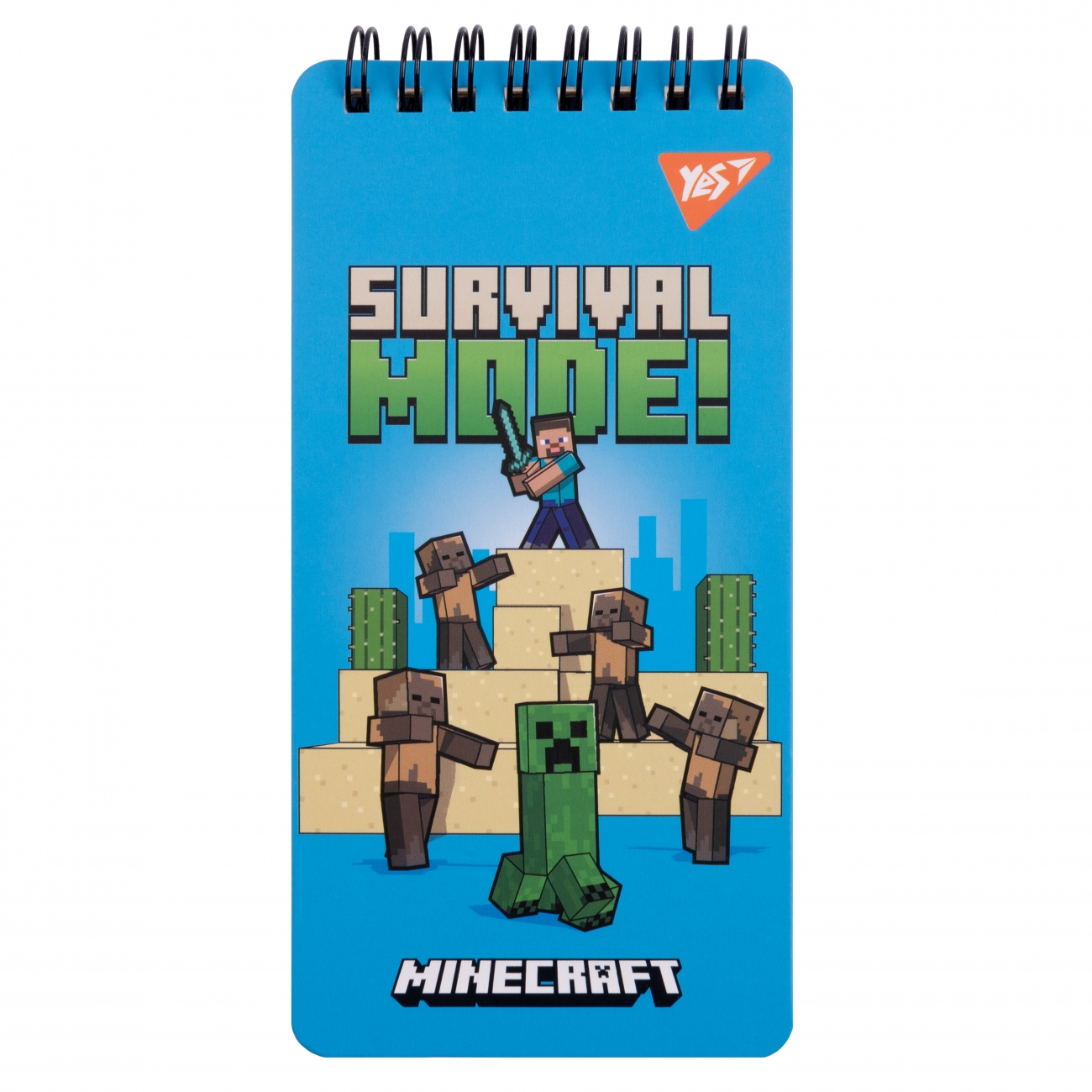 Блокнот пруж. верх. подв. А6 60 аркушів лінія Minecraft