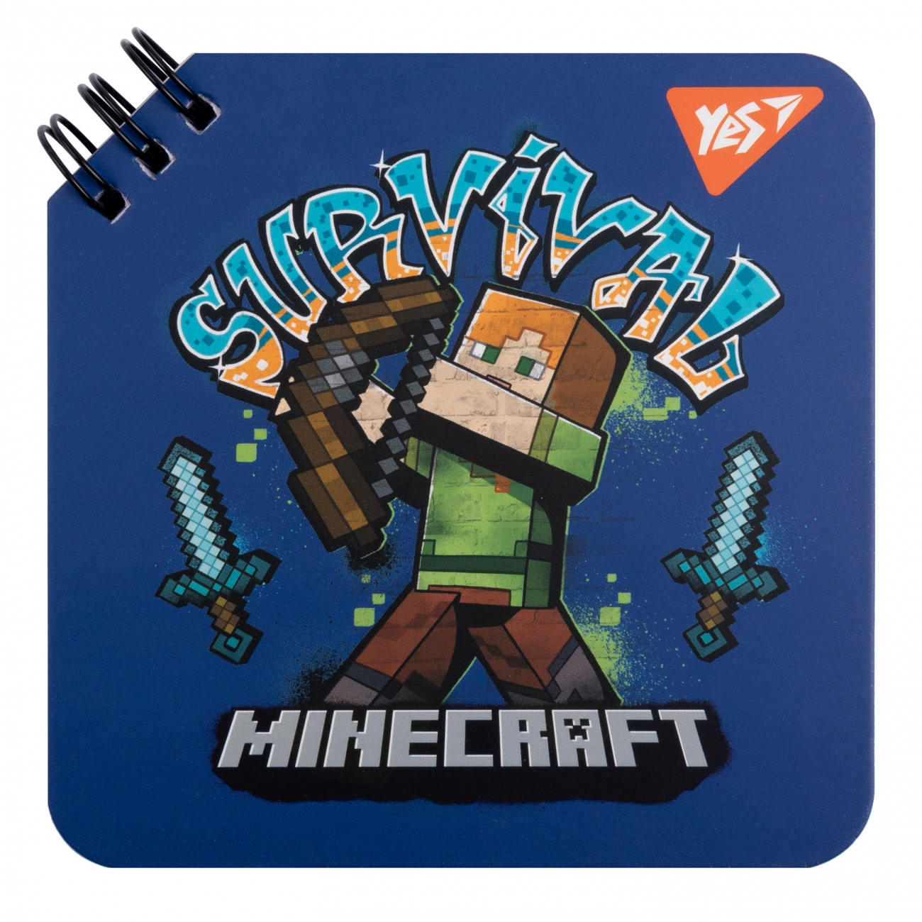 Блокнот пруж. подв. А7 80 аркушів б/лінія Minecraft