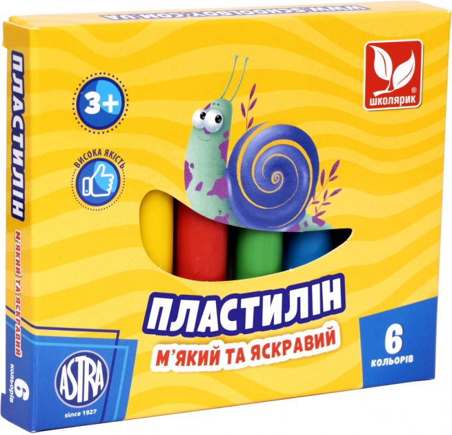 Пластилін 6 кольорів 78 гр