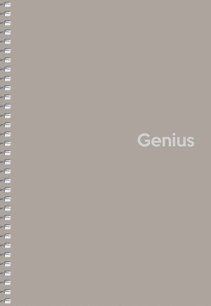 Блокнот на пружині A5 80 аркушів клітинка пластикова обкладинка Genius